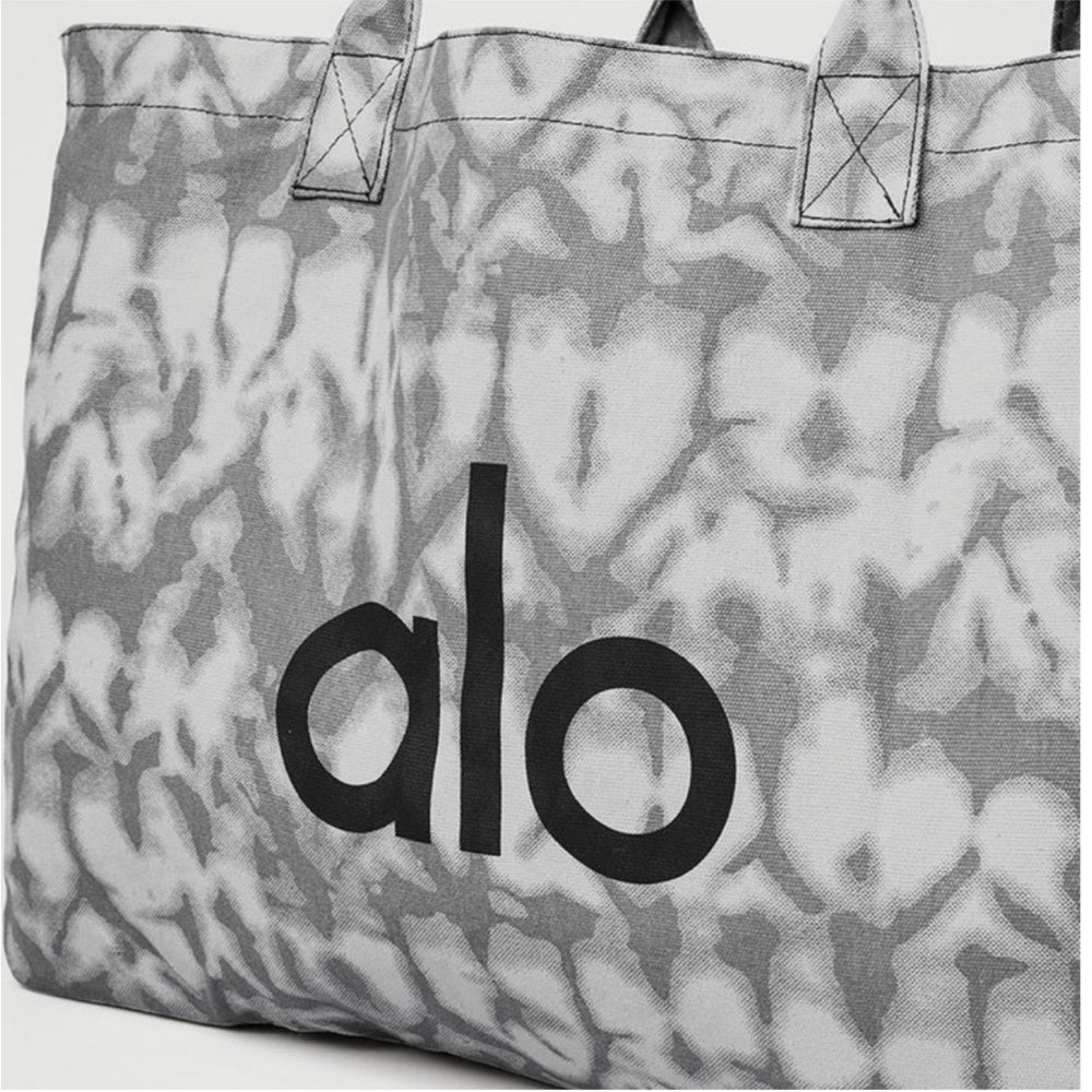 FINAL PRICE! Alo Yoga Oversized Iconic Shopper Tote Bag in Gray 100%  Cotton Bag - Picture 4 of 11